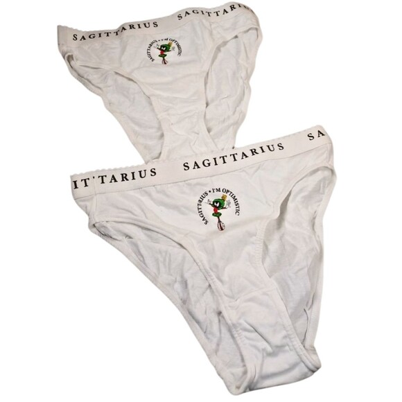 Vtg 1996 Looney Tunes Marvin the Martian Set of Panties NEW - Sagittarius L/XL - Picture 2 of 10
